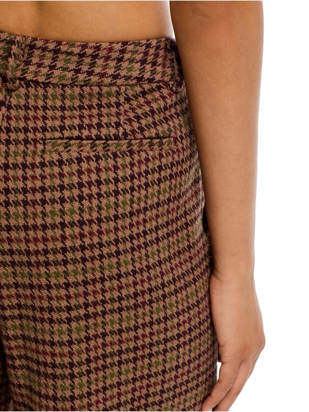 L'AGENCE NWT $475 Pilar Multi Brown Plaid Houndstooth Wide-Leg High-Rise Pant 8 - Picture 7 of 16